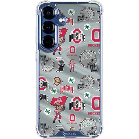 Ohio State University Pattern Galaxy S25 Clear Case